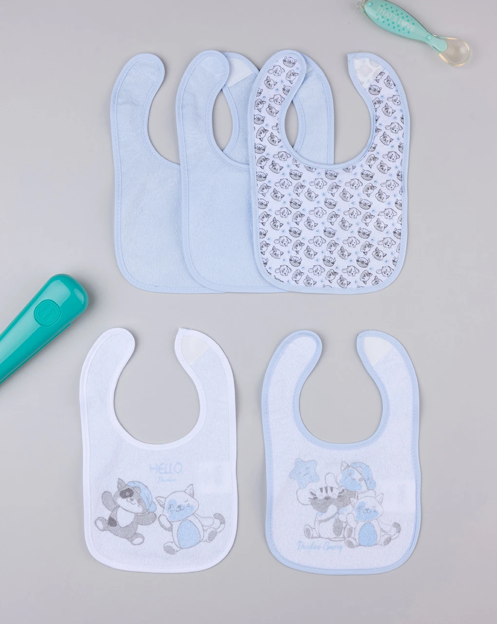 Pack 5 Bavaglini Plastificati 1 Pack 5 Bavaglini Plastificati