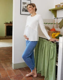 T-shirt Premaman Allattamento Bianca