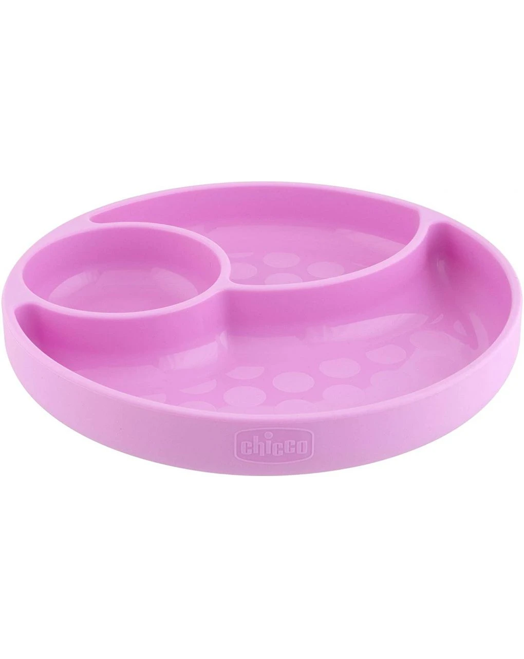 Piatto Silicone A Scomparti Con Ventosa 12 Mesi + Rosa 2 Piatto Silicone A Scomparti Con Ventosa 12 Mesi + Rosa - immagine 2