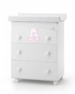 Cassettiera Fasciatoio My Teddy Rosa