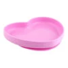 Piatto Cuore In Silicone Con Ventosa 9m+ Rosa