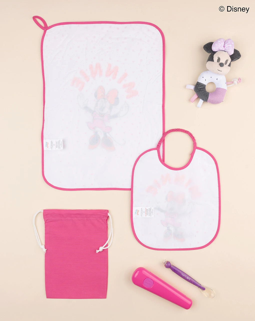 Set Asilo Bimba "minnie" Rosa/giallo 2 Set Asilo Bimba "minnie" Rosa/giallo - immagine 2