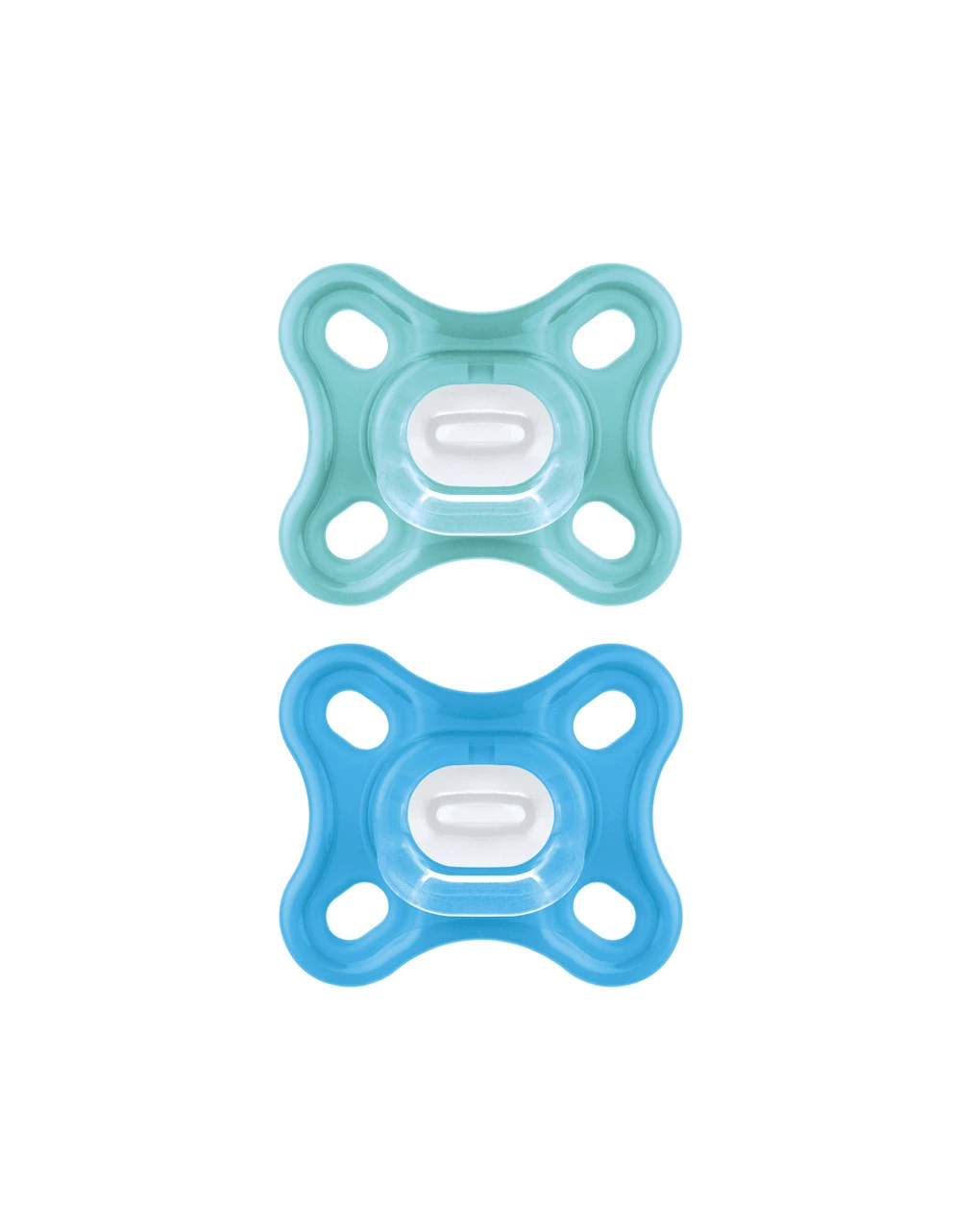 2 Pz Succhietti Comfort 0-2m Silicone Azzurro 2 2 Pz Succhietti Comfort 0-2m Silicone Azzurro - immagine 2