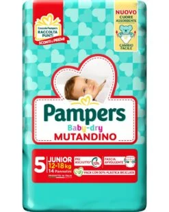 Pampers Baby Dry Mutandino Tg.5 Junior 12-18 Kg - 14 Pz