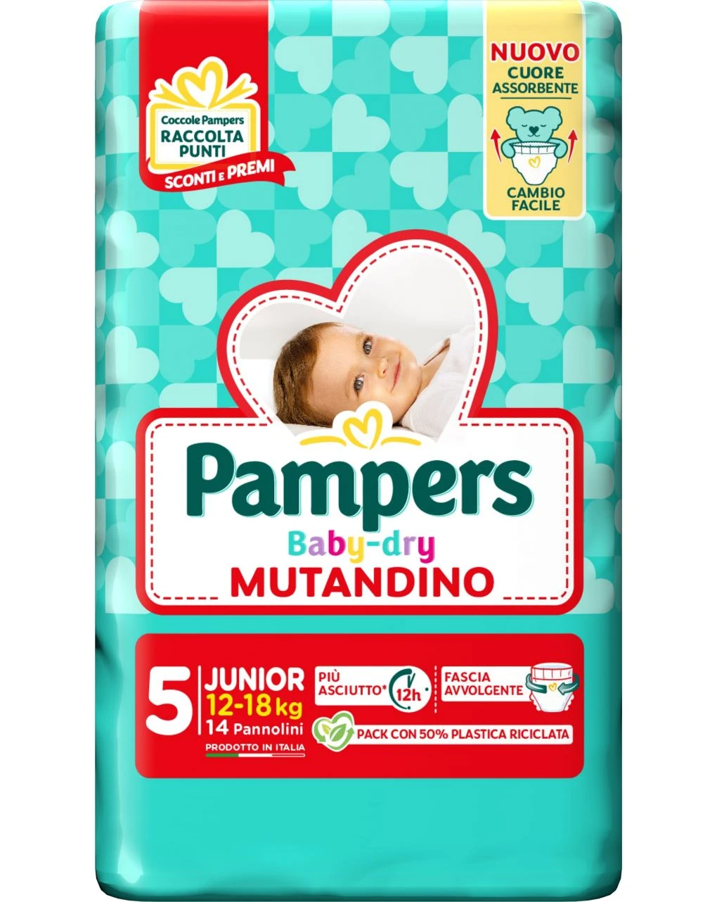 Pampers Baby Dry Mutandino Tg.5 Junior 12-18 Kg - 14 Pz 1 Pampers Baby Dry Mutandino Tg.5 Junior 12-18 Kg - 14 Pz