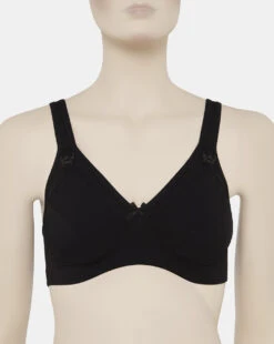 Reggiseno Allattamento Microfibra Nero Coppa D