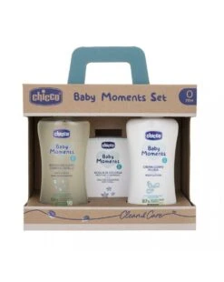 Baby Moments Set 3 Bagno Corpo/capelli Crema Corpo E Colonia - Chicco
