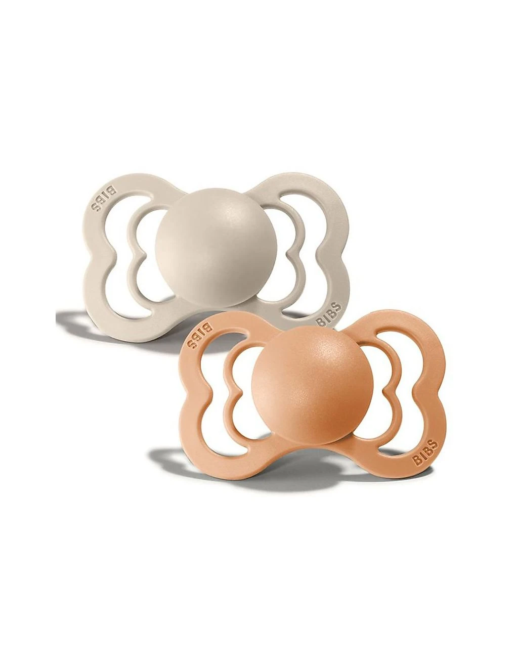 Set 2 Ciucci Tettarella Simmetrica In Gomma Naturale 6/18 Mesi - Colore Vaniglia E Pesca - Bibs 2 Set 2 Ciucci Tettarella Simmetrica In Gomma Naturale 6/18 Mesi - Colore Vaniglia E Pesca - Bibs - immagine 2