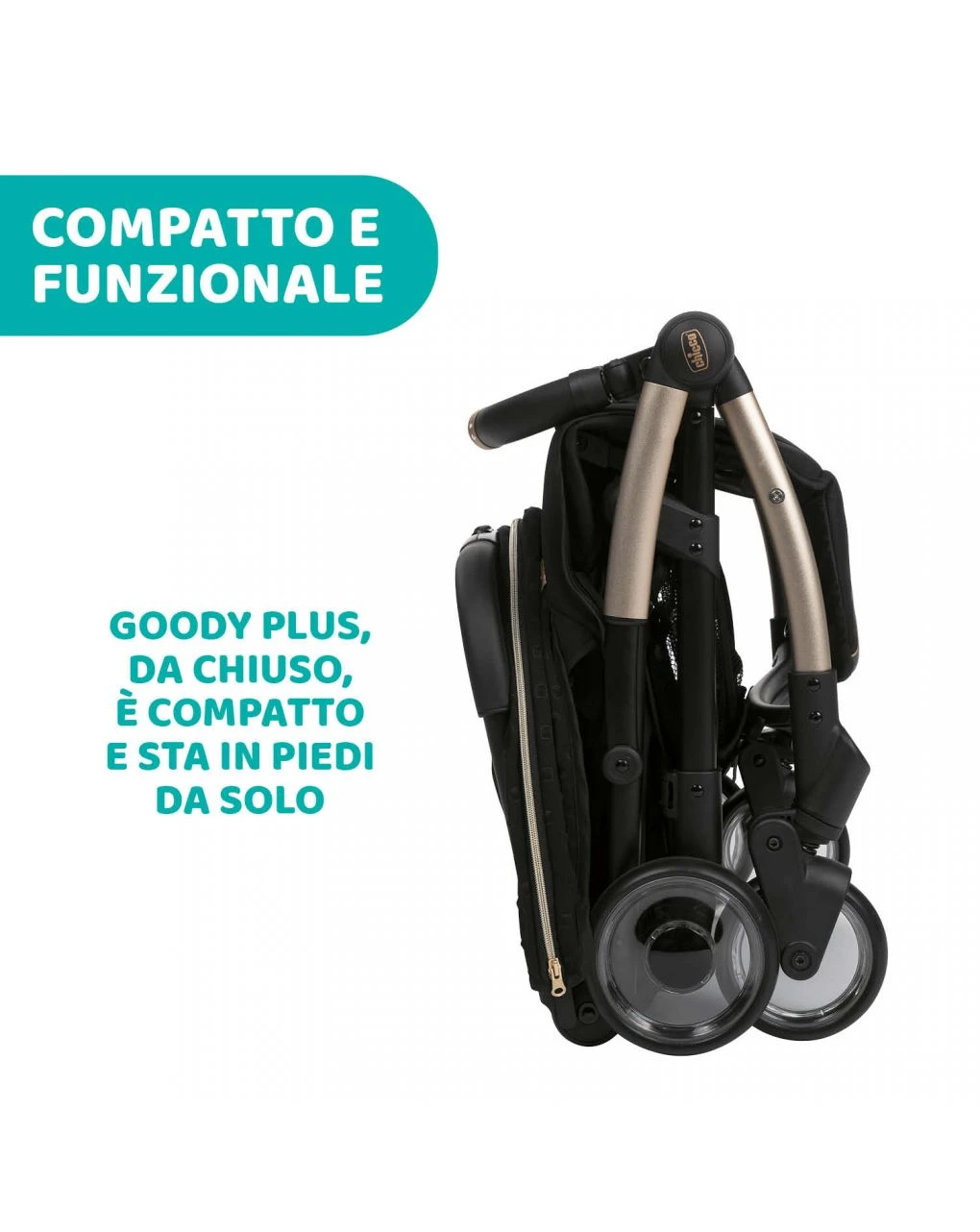 Passeggino Chicco Goody Plus Eco Black Re-lux 4 Passeggino Chicco Goody Plus Eco Black Re-lux - immagine 4