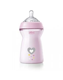 Chicco - Biberon Naturalfeeling Bimba, 6m+, 330 Ml, Flusso Veloce
