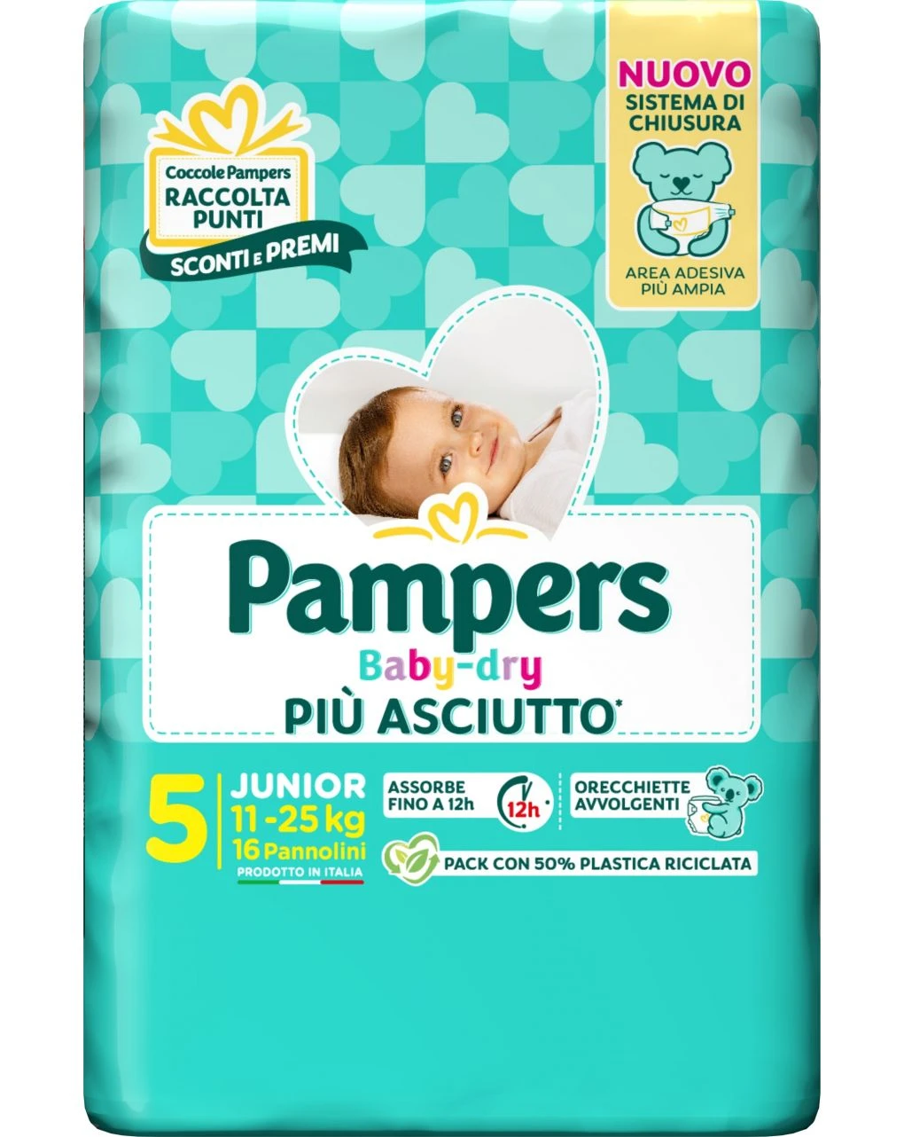 Pampers baby Dry tg.5 Junior 11-25 Kg - 16 pz 1 Pampers baby Dry tg.5 Junior 11-25 Kg - 16 pz