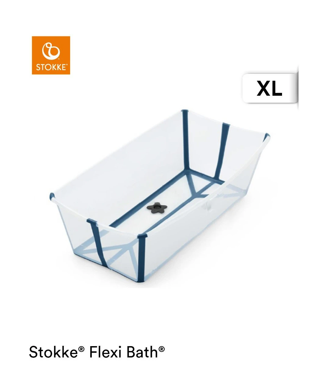 Stokke® Flexi Bath® X-large Transparent Blue 1 Stokke® Flexi Bath® X-large Transparent Blue