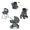 Aptica System Quattro Colore Emerald Green Con Seggiolino Auto Darwin Infant Recline + Telaio Litio - Inglesina
