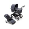 Bugaboo Fox 3 Navicella E Passeggino Telaio Graphite, Tessuti E Cappottina Stormy Blue
