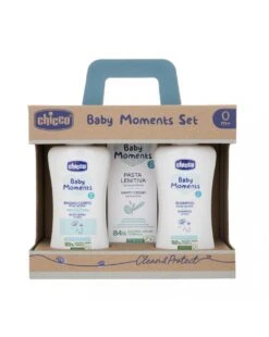 Baby Moments Set 2 Bagno Corpo Shampoo E Pasta Lenitiva - Chicco
