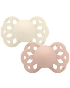 Set 2 Ciucci Tettarella Simmetrica In Silicone 0/6 Mesi - Colore Avorio/rosa Cipria - Bibs