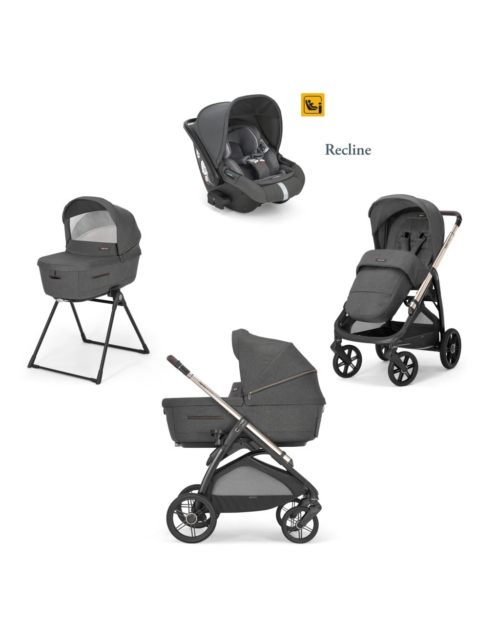 Aptica System Quattro Colore Velvet Grey Con Seggiolino Auto Darwin Infant Recline + Telaio Palladio - Inglesina 1 Aptica System Quattro Colore Velvet Grey Con Seggiolino Auto Darwin Infant Recline + Telaio Palladio - Inglesina
