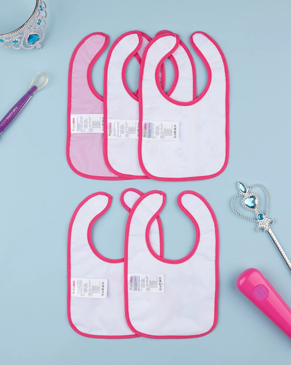 Pack 5 Bavaglini Spugna Bimba 2 Pack 5 Bavaglini Spugna Bimba - immagine 2