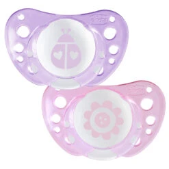 2 Succhietti Physio Air Silicone 0-6m Rosa/viola