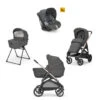 Aptica System Quattro Colore Velvet Grey Con Seggiolino Auto Darwin Infant E Telaio Palladio - Inglesina