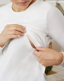 T-shirt Premaman Allattamento Bianca 7 T-shirt Premaman Allattamento Bianca -Bambini Prodotti Negozio 7486f957 xz 699604 3