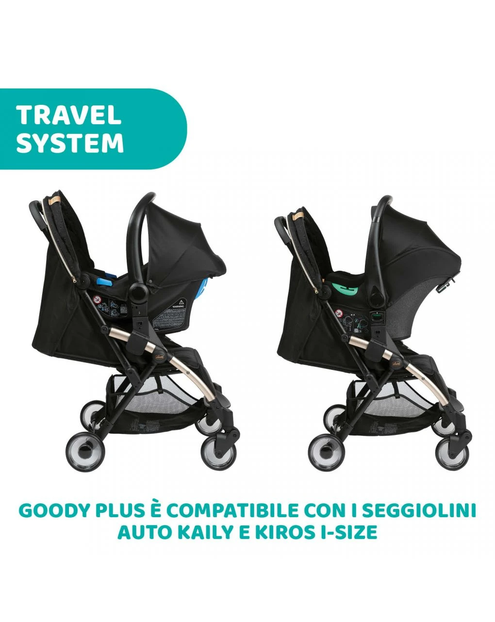 Passeggino Chicco Goody Plus Eco Black Re-lux 5 Passeggino Chicco Goody Plus Eco Black Re-lux - immagine 5