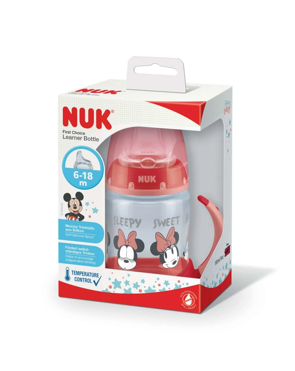 Nuk - Tazza Disney Bevimpara Minnie Red Silicone 150 Ml 2 Nuk - Tazza Disney Bevimpara Minnie Red Silicone 150 Ml - immagine 2