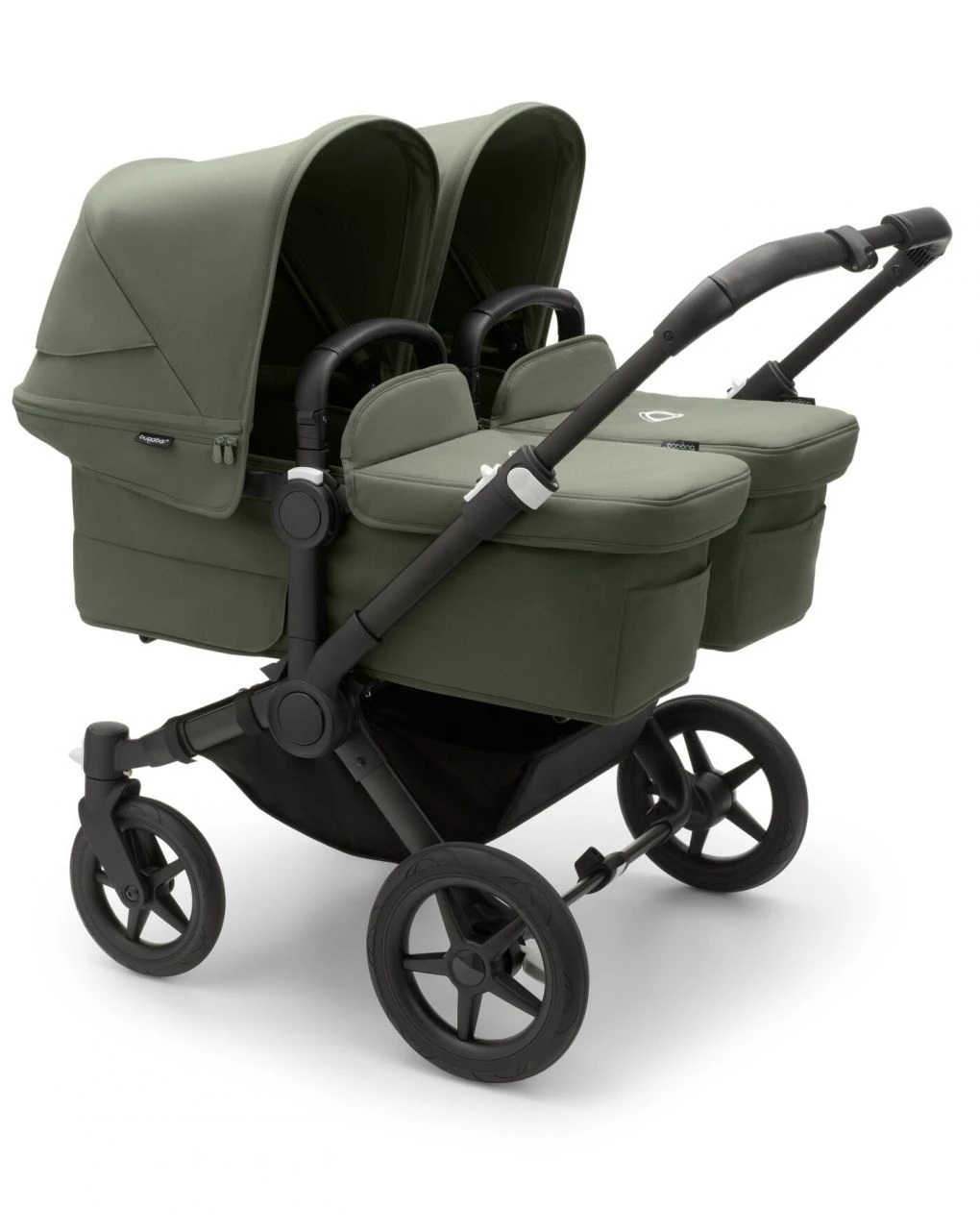 Bugaboo Donkey 5 Gemellare Navicella E Passeggino Telaio Nero, Tessuti E Cappottina Forest Green 1 Bugaboo Donkey 5 Gemellare Navicella E Passeggino Telaio Nero, Tessuti E Cappottina Forest Green