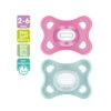 Mam 2 Pz Succhietti Comfort 2-6m Silicone Rosa/azzurro