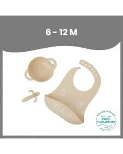 Babymoov Set Pappa 6-12 Mesi 3 Pezzi First'isy Volpe Beige -Bambini Prodotti Negozio a1ce890c xz 1251947 3