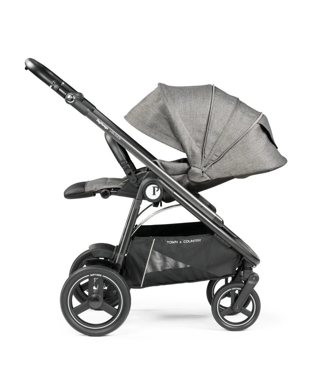 Trio Veloce Tc Slk Con Culla Grande City Grey - Peg Perego 9 Trio Veloce Tc Slk Con Culla Grande City Grey - Peg Perego - immagine 9