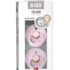 Set 2 Ciucci Tettarella Tonda In Gomma Naturale 0/6 Mesi - Colore Baby Pink E Baby Pink - Bibs