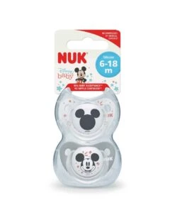 Nuk Succhietto Tl Disney Mickey_grey_silicone 6-18 2pz