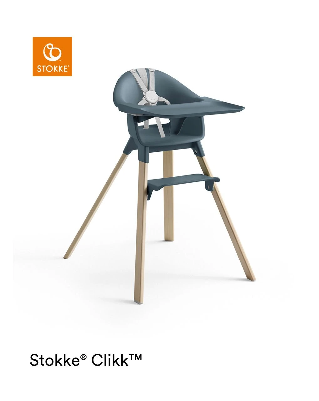 Stokke® Clikk™ High Chair - Fjord Blue 2 Stokke® Clikk™ High Chair - Fjord Blue - immagine 2
