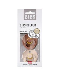 Set 2 Ciucci Tettarella Tonda In Gomma Naturale 0/6 Mesi - Colore Woodchuck E Rosa Cipria - Bibs