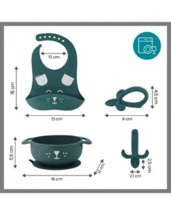 Babymoov Set Pappa 6-12 Mesi 3 Pezzi First'isy Cane Blu -Bambini Prodotti Negozio be3335b5 xz 1251946 7