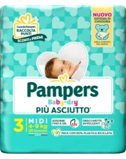 Pampers baby Dry Tg. 3 Midi 4-9 Kg - 20 pz