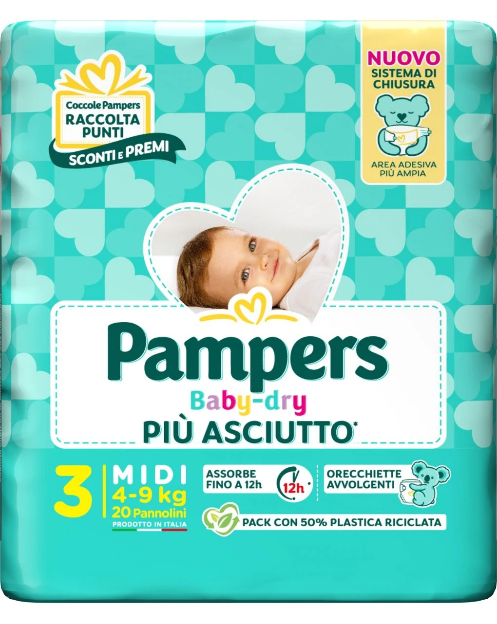 Pampers baby Dry Tg. 3 Midi 4-9 Kg - 20 pz 1 Pampers baby Dry Tg. 3 Midi 4-9 Kg - 20 pz
