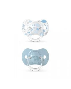 Memories Succhietto Silicone 6/18m Tettina Sx Pro 2pz Azzurro