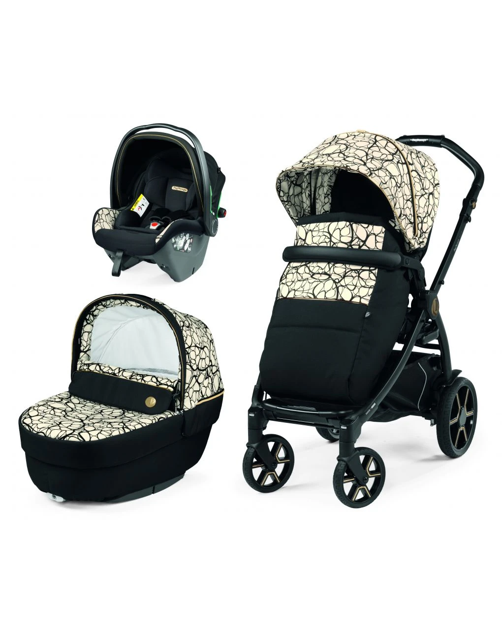 Trio Book Slk Graphic Gold Con Culla Elite - Peg Perego 1 Trio Book Slk Graphic Gold Con Culla Elite - Peg Perego