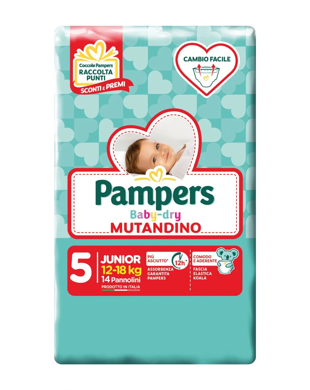 Pampers Baby Dry Mutandino Junior (12-18kg) - 14 Pz 1 Pampers Baby Dry Mutandino Junior (12-18kg) - 14 Pz