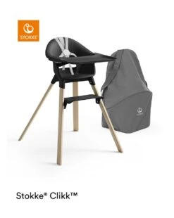 Stokke® Clikk™ High Chair - Black Natural 9 Stokke® Clikk™ High Chair - Black Natural -Bambini Prodotti Negozio e12051d3 xz 000000000000706601 04