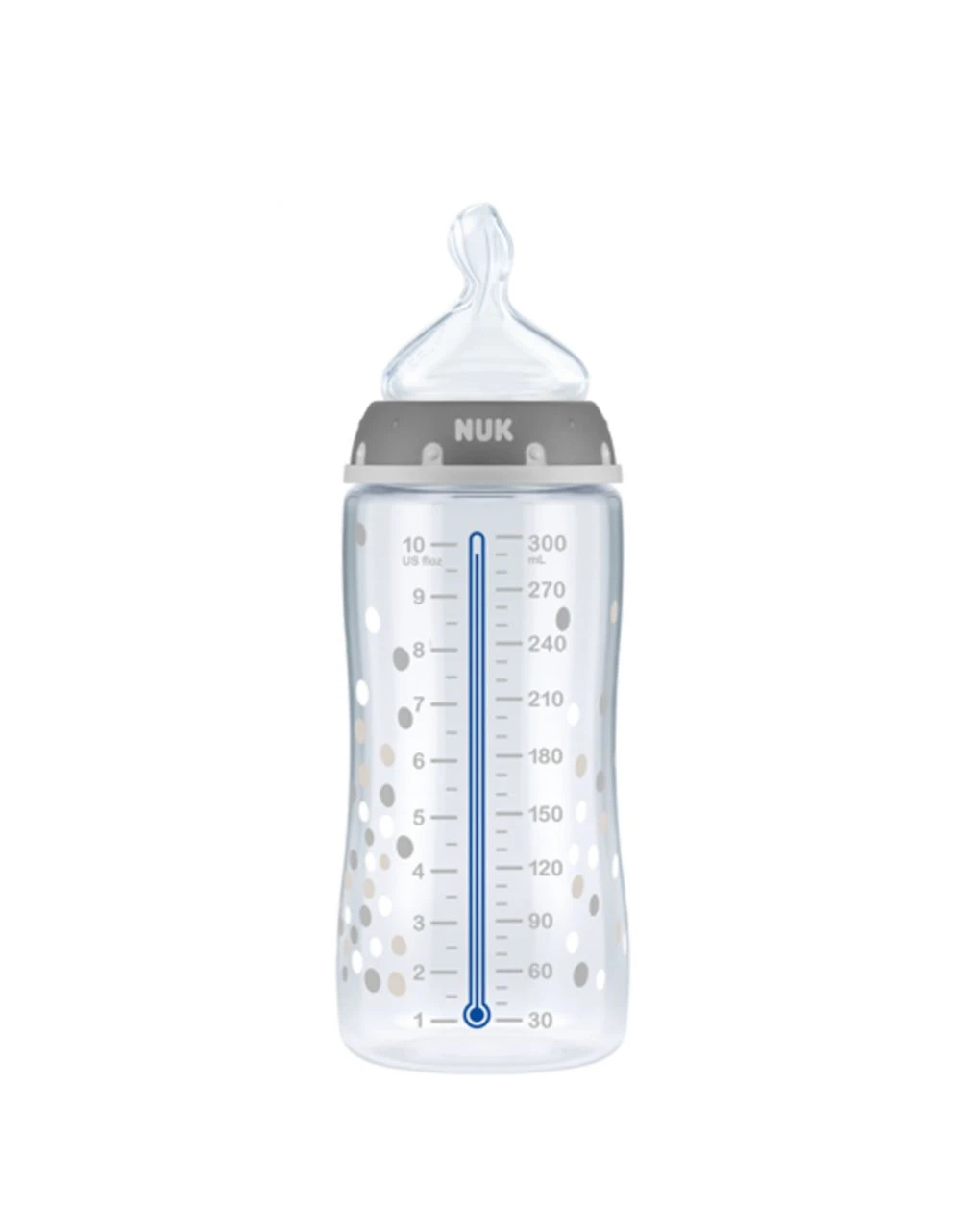 Nuk Bib Fc+ Temp Contr. Pp300ml Sil 0-6m 2 Nuk Bib Fc+ Temp Contr. Pp300ml Sil 0-6m - immagine 2