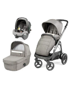 Trio Veloce Tc Slk Con Culla Grande City Grey - Peg Perego