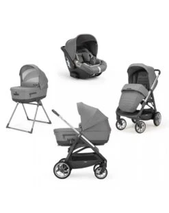 Aptica System Quattro Colore Kensington Grey Con Telaio Grafite E Seggiolino Auto Cab