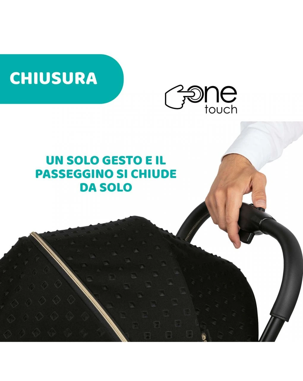 Passeggino Chicco Goody Plus Eco Black Re-lux 2 Passeggino Chicco Goody Plus Eco Black Re-lux - immagine 2