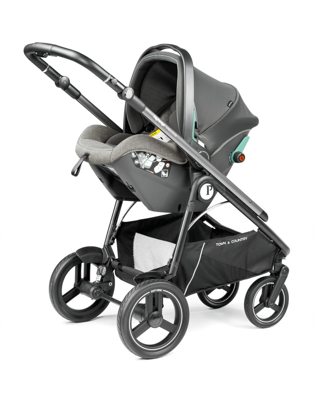 Trio Veloce Tc Slk Con Culla Grande City Grey - Peg Perego 3 Trio Veloce Tc Slk Con Culla Grande City Grey - Peg Perego - immagine 3