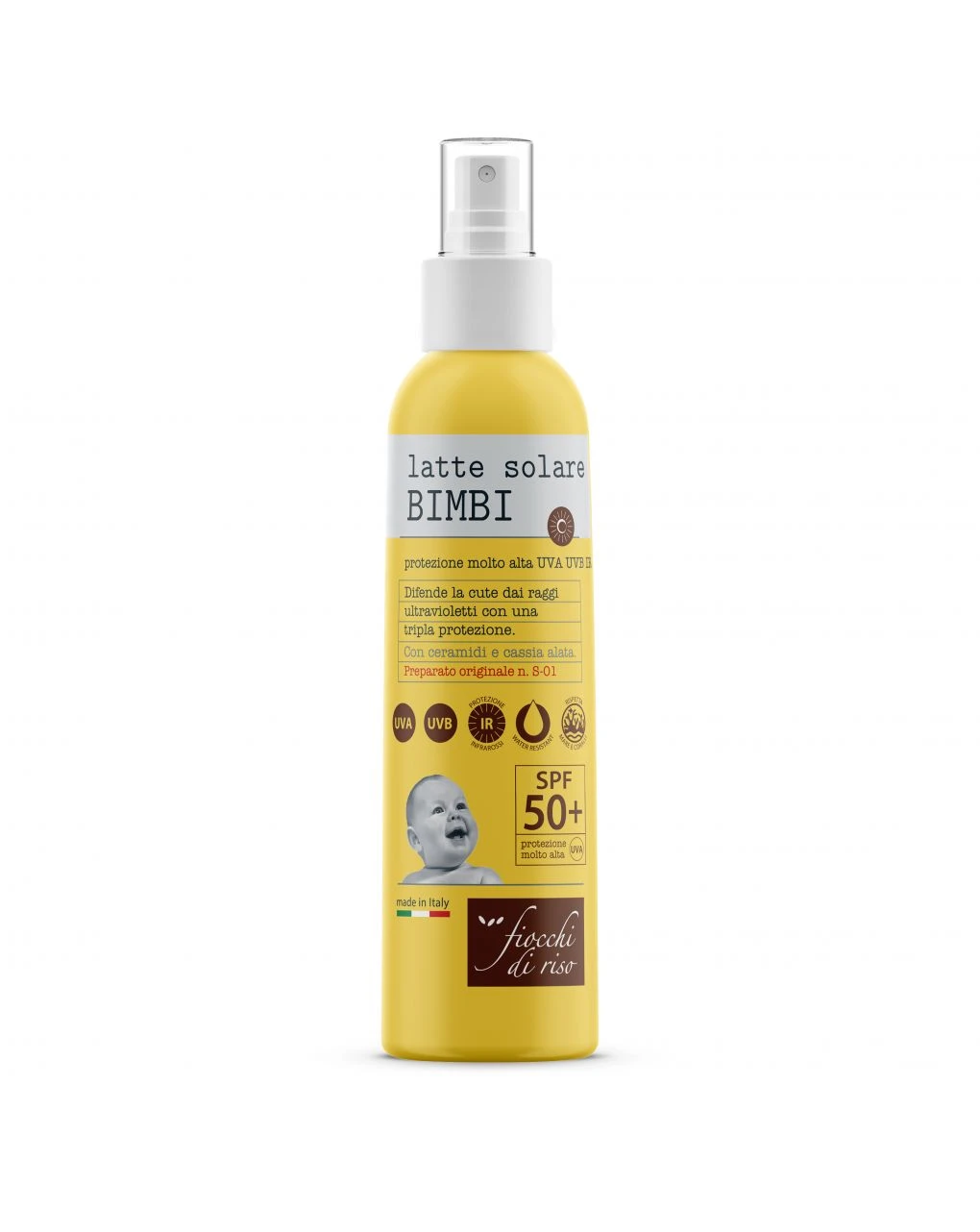 Latte Solare Bimbi Spray Spf 50+ | 140ml - Fiocchi Di Riso 1 Latte Solare Bimbi Spray Spf 50+ | 140ml - Fiocchi Di Riso