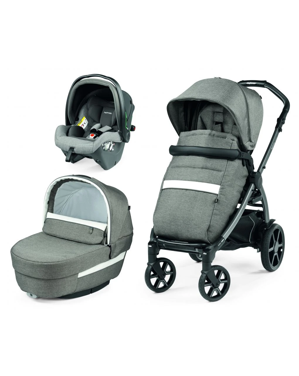 Trio Book Slk City Grey Con Culla Elite - Peg Perego 1 Trio Book Slk City Grey Con Culla Elite - Peg Perego